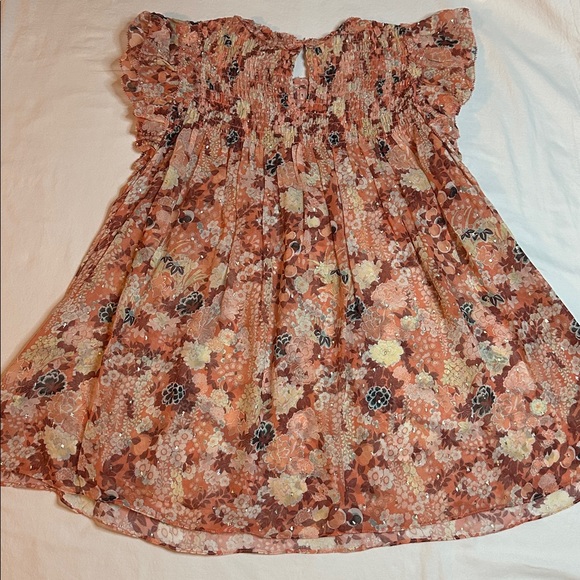 Ulla Johnson Ivy Floral Top - Coral Size 4 - Picture 8 of 9